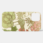 シームレスな花柄。緑の葉、ピンクのゲラ Case-Mate iPhoneケース (裏面 (横))