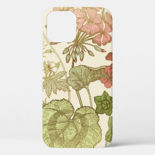 シームレスな花柄。緑の葉、ピンクのゲラ Case-Mate iPhoneケース (裏面)