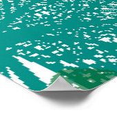 シームレスな葉緑のパターン ポスター (角)