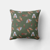 シームレスな蛾と蝶の自然プリント クッション (裏面)