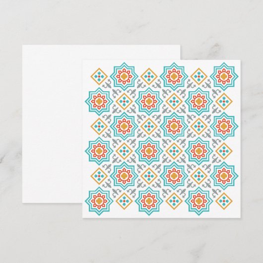 シームレスな装飾デザインのPatterns & Clipart Collection 招待状 (正面/裏面)