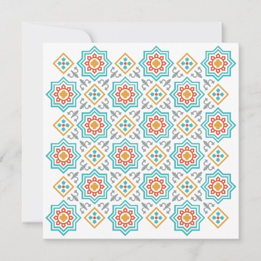 シームレスな装飾デザインのPatterns & Clipart Collection 招待状 (正面)