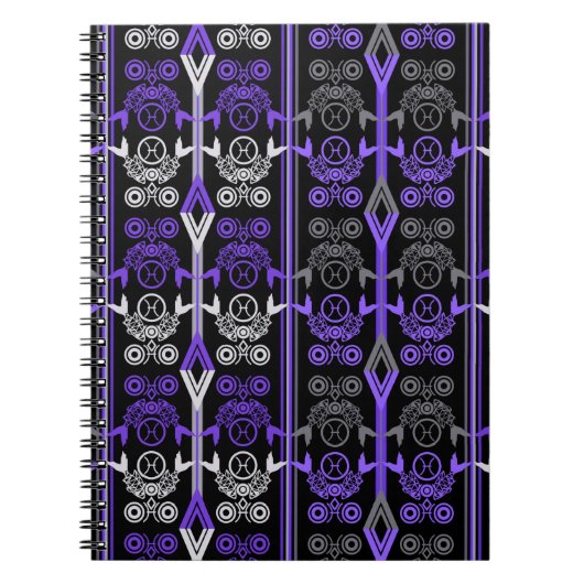 シームレスな装飾レトロモロッコのアラビア語ヴィンテージ ノートブック (正面)