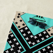 シームレスな装飾レトロモロッコのアラビア語ヴィンテージ ビーチタオル (インサイチュ)