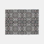 シームレスな装飾レトロモロッコのアラビア語ヴィンテージ フリースブランケット (正面(横))