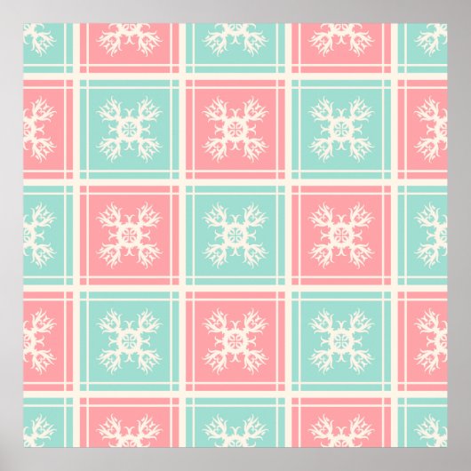 シームレスな要素を持つ装飾背景abstra ポスター (正面)