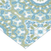 シームレスな観賞用の青い緑の白い装飾 テーブルクロス (アングル)