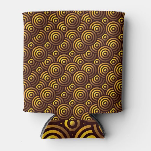 シームレスな豪華な金ゴールドパターンデザイン 缶クーラー (正面)