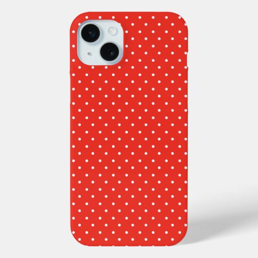 シームレスな赤い背景のドット柄 Case-Mate iPhoneケース (裏面)