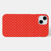 シームレスな赤い背景のドット柄 Case-Mate iPhoneケース (裏面 (横))