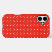 シームレスな赤い背景の水玉模様 Case-Mate iPhoneケース (裏面 (横))