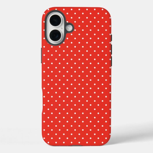 シームレスな赤い背景の水玉模様 Case-Mate iPhoneケース (裏面)