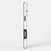 シームレスな赤い花柄のディッツィーパターン透明 iPhoneケース (右側面)