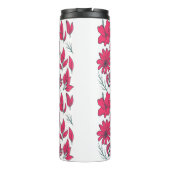 シームレスな赤い野生の花パターン タンブラー (裏面)
