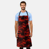 シームレスな迷彩模様。繰り返しデジタルドット エプロン (着用した状態)