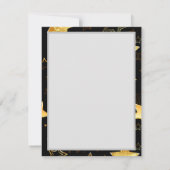 シームレスな金の星のパターン カード (裏面)