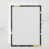 シームレスな金の星のパターン カード (裏面)