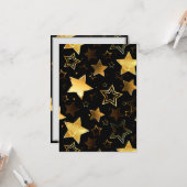シームレスな金の星のパターン カード (正面/裏面インサイチュ)
