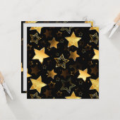 シームレスな金の星のパターン カード (正面/裏面インサイチュ)