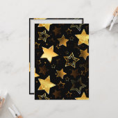シームレスな金の星のパターン カード (正面/裏面インサイチュ)