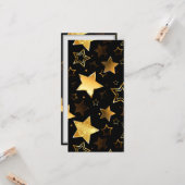 シームレスな金の星のパターン カード (正面/裏面インサイチュ)