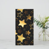 シームレスな金の星のパターン カード (スタンド正面)