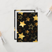 シームレスな金の星のパターン カード (正面/裏面インサイチュ)