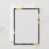 シームレスな金の星のパターン カード (裏面)