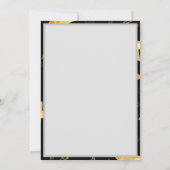 シームレスな金の星のパターン ノートカード (裏面)