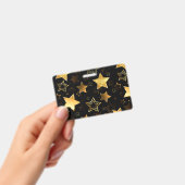 シームレスな金の星のパターン バッジ (手持ち)