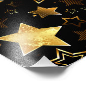 シームレスな金の星のパターン フォトプリント (角)