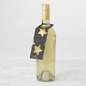 シームレスな金の星のパターン ボトルネックタグ (アングル)