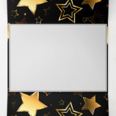 シームレスな金の星のパターン 三つ折り招待状 (内部中)
