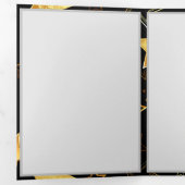 シームレスな金の星のパターン 三つ折り招待状 (内部最初)