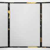 シームレスな金の星のパターン 三つ折り招待状 (内部中)