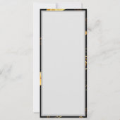 シームレスな金の星のパターン 招待状 (裏面)