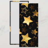 シームレスな金の星のパターン 招待状 (正面/裏面)
