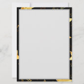 シームレスな金の星のパターン 招待状 (裏面)