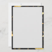 シームレスな金の星のパターン 招待状 (裏面)