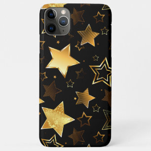 シームレスな金の星のパターン iPhone 11 PRO MAXケース