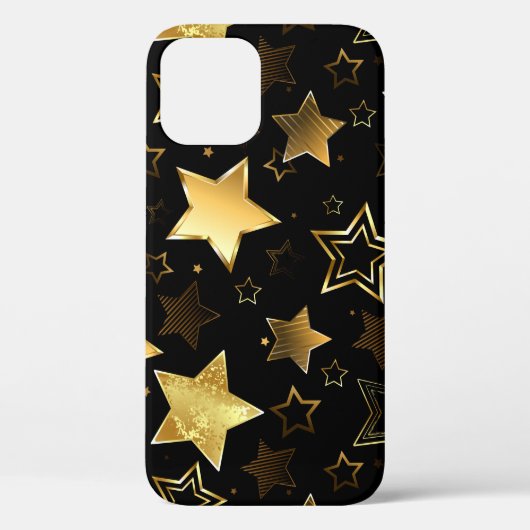 シームレスな金の星のパターン Case-Mate iPhoneケース (裏面)