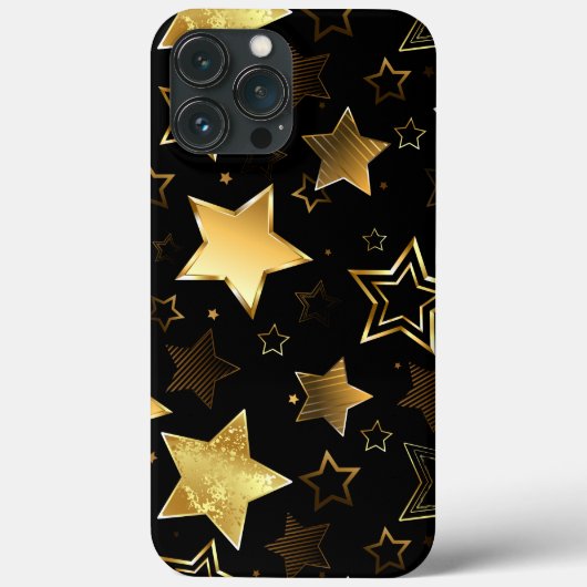 シームレスな金の星のパターン Case-Mate iPhoneケース (裏面)