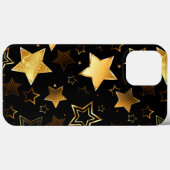 シームレスな金の星のパターン Case-Mate iPhoneケース (裏面 (横))