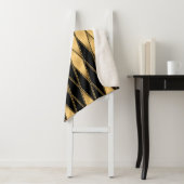 シームレスな金ゴールドと黒い図形のパターン シェルパブランケット (インサイチュ)