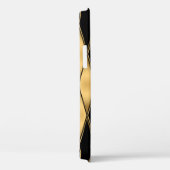 シームレスな金ゴールドと黒い図形のパターン Case-Mate iPhoneケース (裏面 / 右)