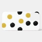 シームレスな金ゴールドと黒い混沌とした点 Case-Mate iPhoneケース (裏面 (横))