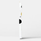 シームレスな金ゴールドと黒い混沌とした点 Case-Mate iPhoneケース (裏面 / 左)