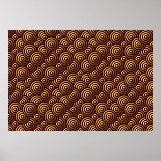 シームレスな金ゴールドパターン ポスター (正面)