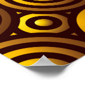 シームレスな金ゴールドパターン ポスター (角)