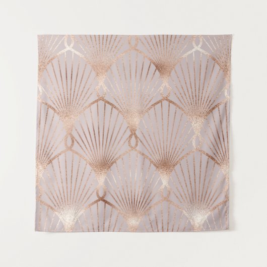 シームレスな金ゴールドリーフ形状 タペストリー (正面)